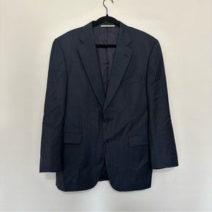 Burberry navy men’s single breasted pinstriped suit size 42R wool